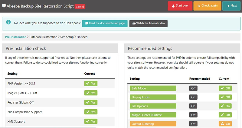 How to unpack Joomla quickstart.jra package, step 4