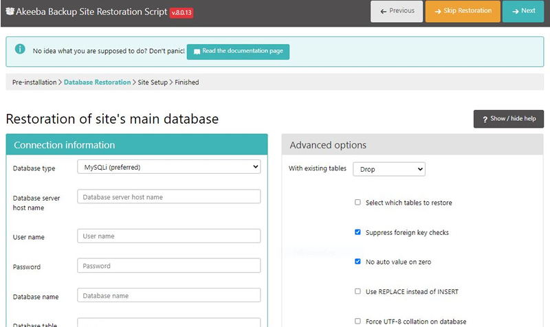 How to unpack Joomla quickstart.jra package, step 5