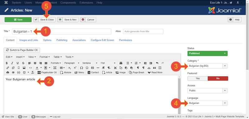 Joomla Install new language 11