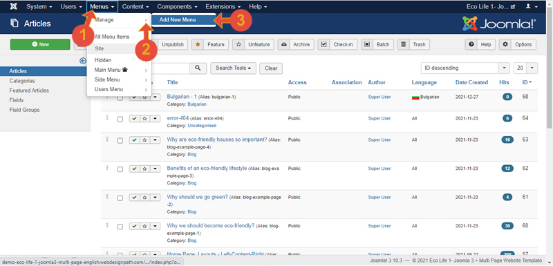 Joomla Install new language 12