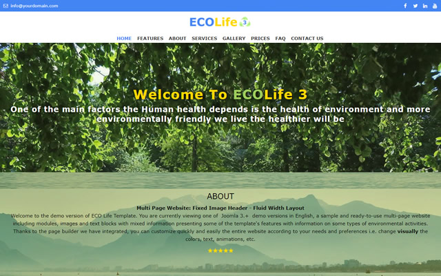 Joomla Template - Eco Life 3